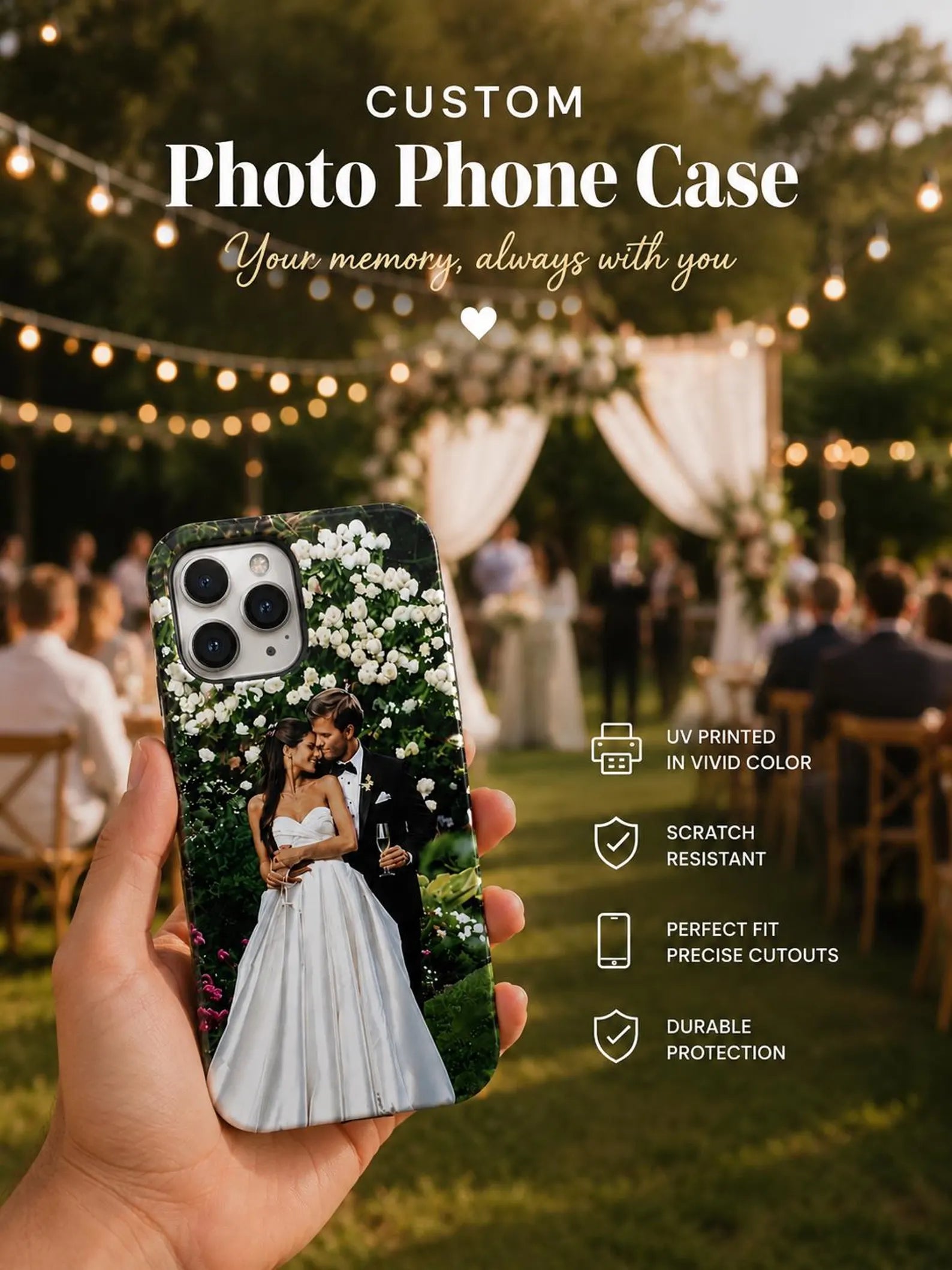 Custom Photo Phone Case for iPhone, Samsung Personalized Picture Cover